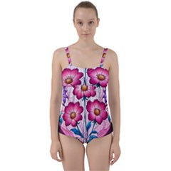 Twist Front Tankini Set 