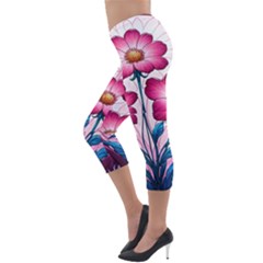 Lightweight Velour Capri Leggings  