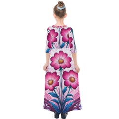 Kids  Quarter Sleeve Maxi Dress 