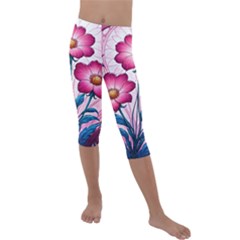 Kids  Lightweight Velour Capri Leggings  