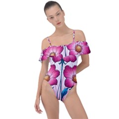 Frill Detail One Piece Swimsuit 