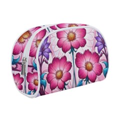 Fantasy Pink Flowers Stained Glass Make Up Case (Small) from ArtsNow.com