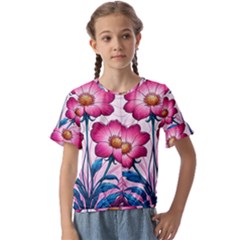 Kids  Cuff Sleeve Scrunch Bottom T-Shirt 