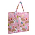 Zipper Large Tote Bag 