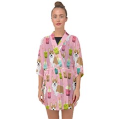 Half Sleeve Chiffon Kimono 