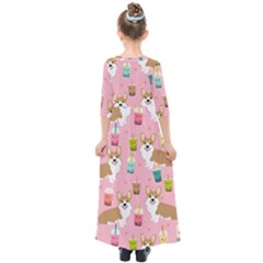 Kids  Quarter Sleeve Maxi Dress 