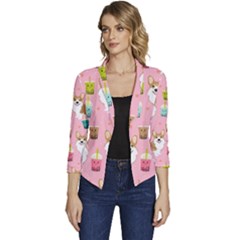 Women s Casual 3/4 Sleeve Spring Jacket 