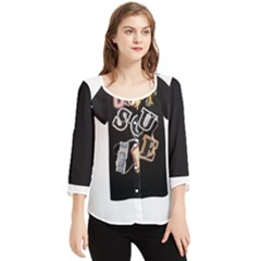 Chiffon Quarter Sleeve Blouse 