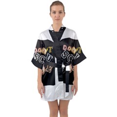 Half Sleeve Satin Kimono  