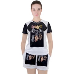 Women s Mesh T-Shirt and Shorts Set 