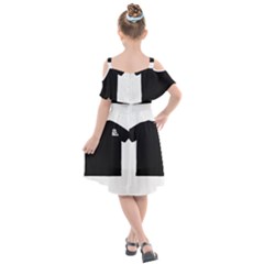 Kids  Cut Out Shoulders Chiffon Dress 