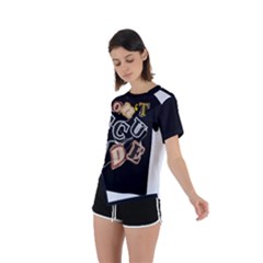 Asymmetrical Short Sleeve Sports T-Shirt 