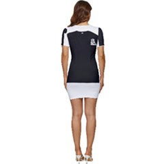 Low Cut Cap Sleeve Mini Dress 