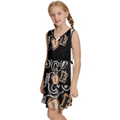 Kids  Sleeveless Tiered Mini Dress 