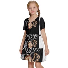 Kids  Short Sleeve Tiered Mini Dress 