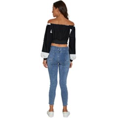 Long Sleeve Crinkled Weave Crop Top 