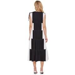 V-Neck Drawstring Shoulder Sleeveless Maxi Dress 