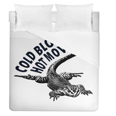 Lizard graphic illustration with sarcastic phase Duvet Cover (Queen Size) from ArtsNow.com