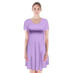 Luscious Lavender Hex #cca3e7 Short Sleeve V