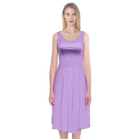 Luscious Lavender Hex #cca3e7 Midi Sleeveless Dress from ArtsNow.com