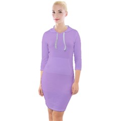 Quarter Sleeve Hood Bodycon Dress 