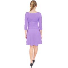 Quarter Sleeve Front Wrap Dress 