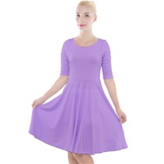 Quarter Sleeve A-Line Dress 