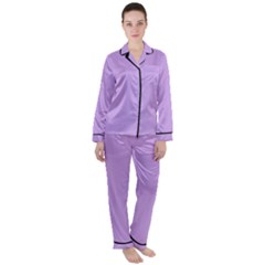 Women s Long Sleeve Satin Pajamas Set 