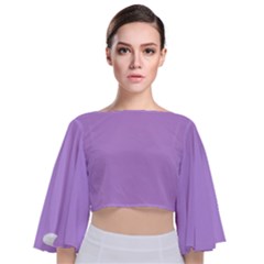 Tie Back Butterfly Sleeve Chiffon Top 