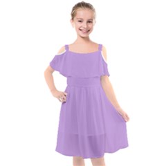 Kids  Cut Out Shoulders Chiffon Dress 