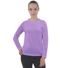 Luscious Lavender Hex #cca3e7 Women s Long Sleeve Raglan T