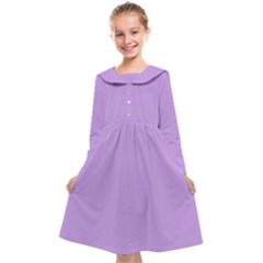 Luscious Lavender Hex #cca3e7 Kids  Midi Sailor Dress from ArtsNow.com