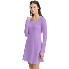 Long Sleeve Velour Skater Dress 