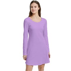 Long Sleeve Velour Skater Dress 