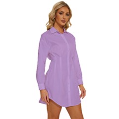 Womens Long Sleeve Shirt Dress 