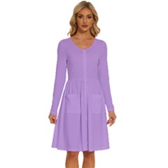 Long Sleeve Dress With Pocket 