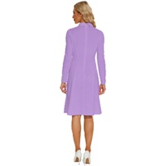 Long Sleeve Shirt Collar A-Line Dress 