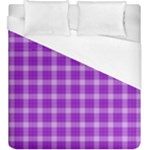 Purple Plaid Tartan 3 Duvet Cover (King Size)