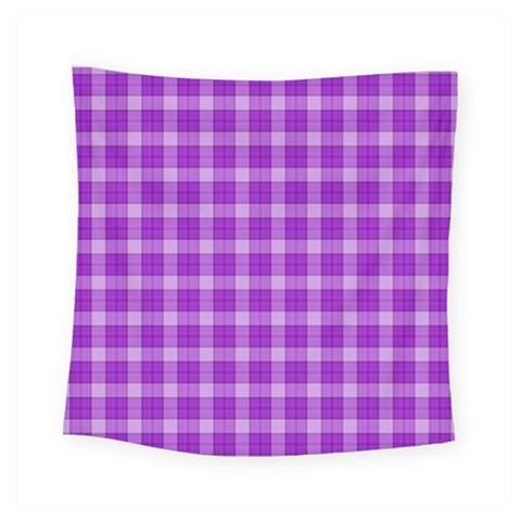 Purple Plaid Tartan 3 Square Tapestry (Small) from ArtsNow.com