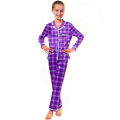 Kids  Satin Long Sleeve Pajamas Set 