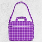 Purple Plaid Tartan 3 MacBook Pro 13  Shoulder Laptop Bag 