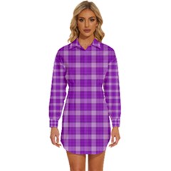 Womens Long Sleeve Shirt Dress 