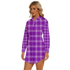 Womens Long Sleeve Shirt Dress 