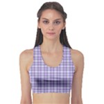 Purple Plaid Tartan 2 Fitness Sports Bra