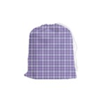 Purple Plaid Tartan 2 Drawstring Pouch (Medium)