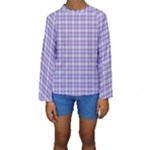 Purple Plaid Tartan 2 Kids  Long Sleeve Swimwear