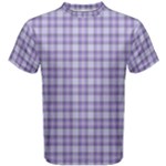 Purple Plaid Tartan 2 Men s Cotton T-Shirt