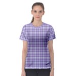 Purple Plaid Tartan 2 Women s Sport Mesh T-Shirt