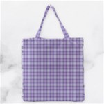 Purple Plaid Tartan 2 Grocery Tote Bag