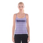 Purple Plaid Tartan 2 Spaghetti Strap Top